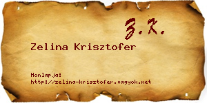 Zelina Krisztofer névjegykártya