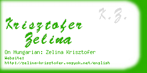 krisztofer zelina business card